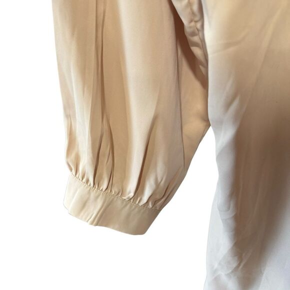 PrettyLittleThing PLUS CREAM WRAP SHIRT DRESS - Picture 5 of 8